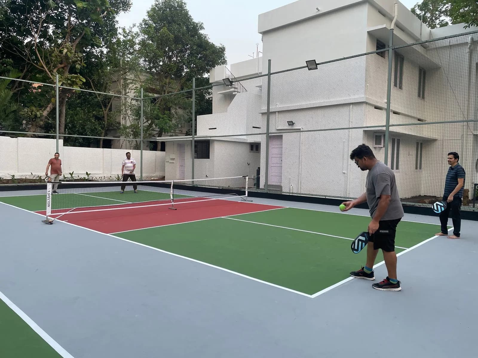 Pickleball coaching session at Spinz